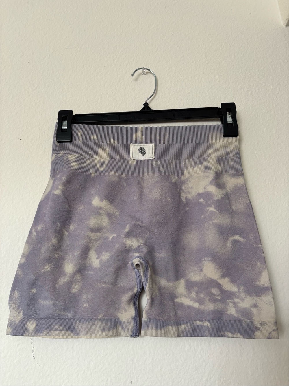 Darc Sport She Purple and white tie-dye shorts